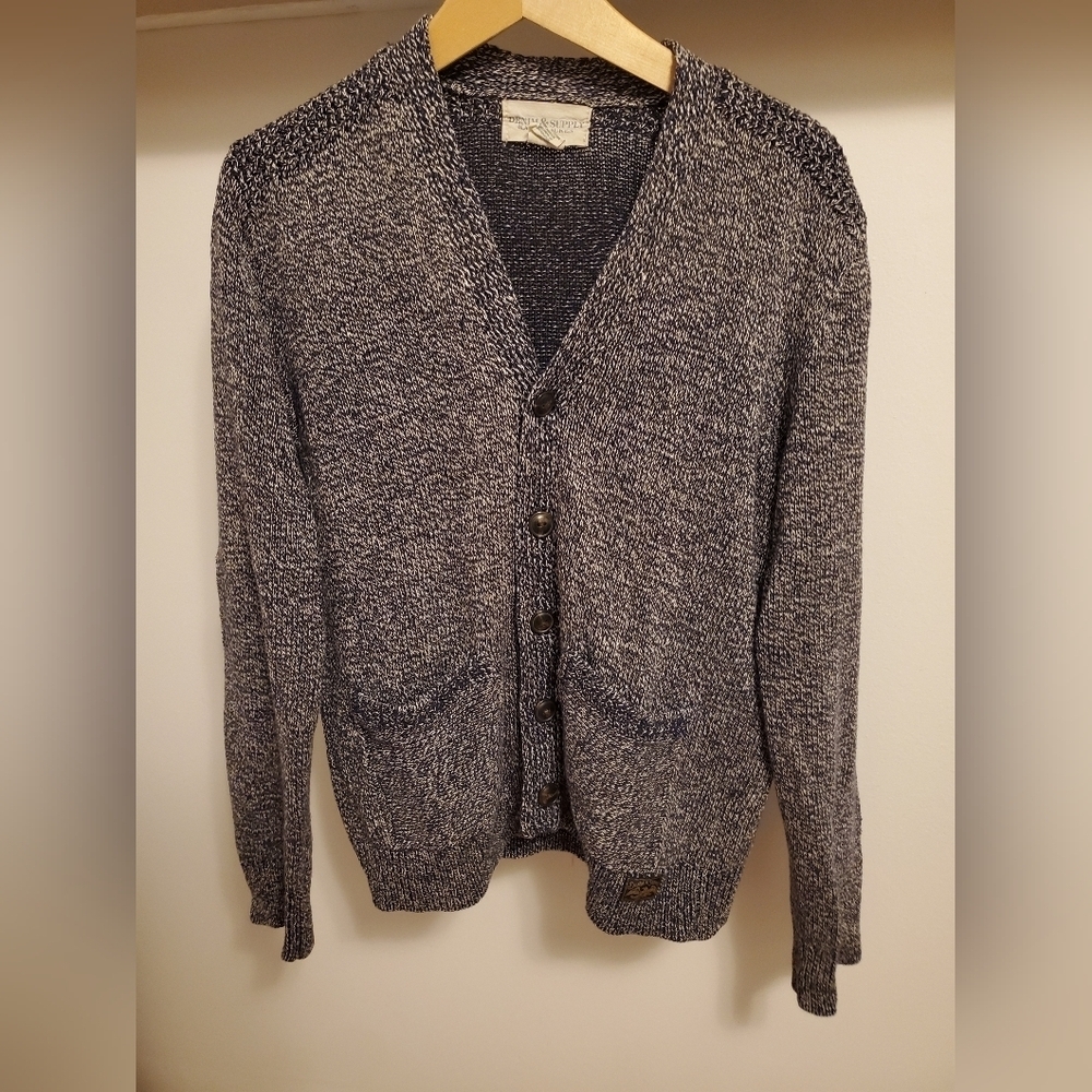 Vintage Denim & Supply Ralph Lauren linen / cotton button down knit cardigan. M.